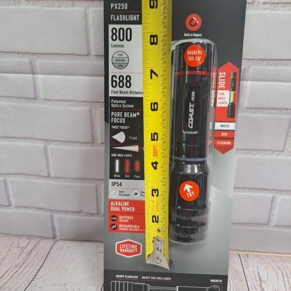 New Coast PX250 800 Lumens Twist Focusing 6 Modes LED Flashlight W/Batteries - Picture 5 of 9